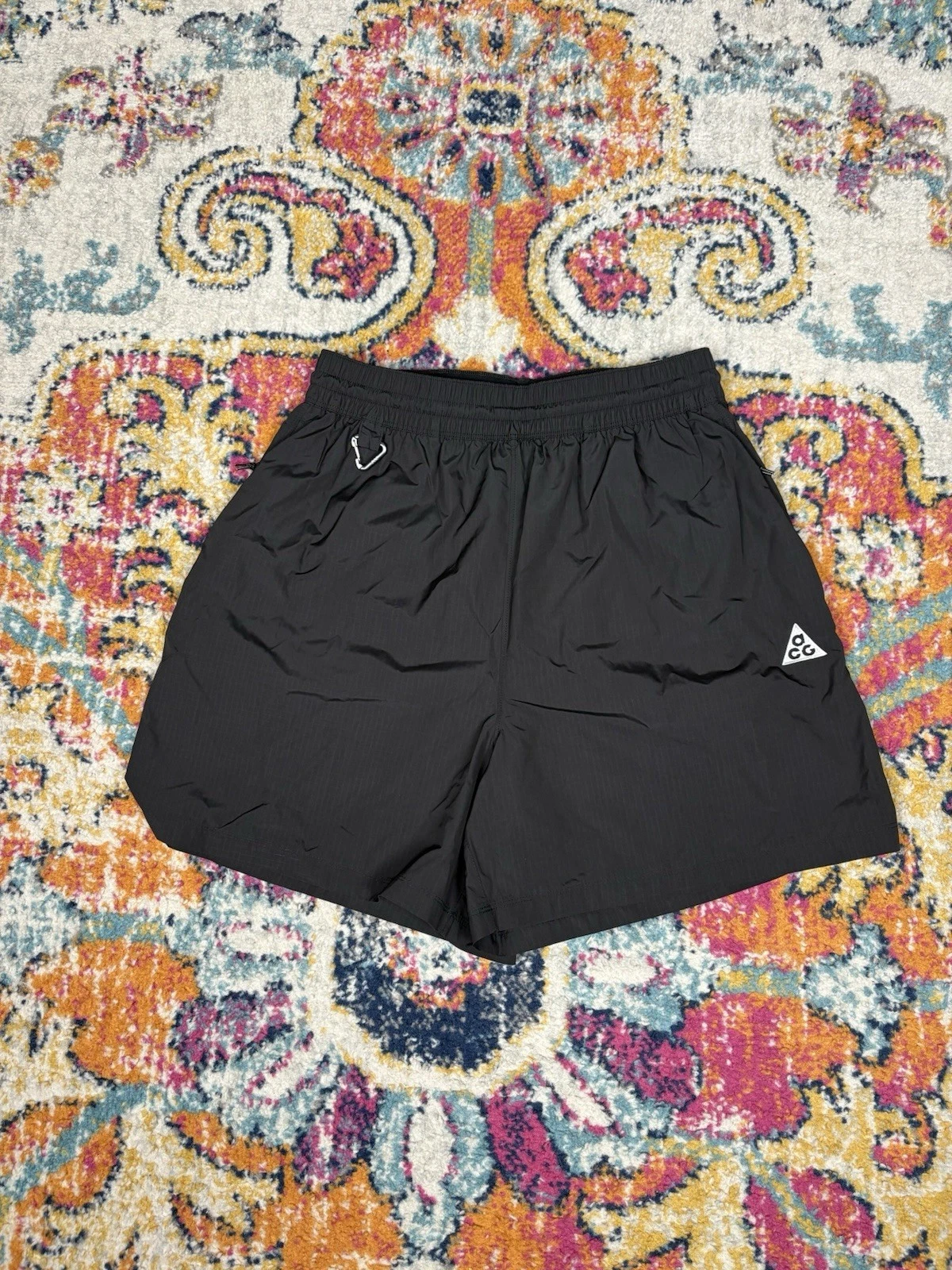 Nike ACG Repel Mid-Rise Ripstop Shorts HJ0263-010 Black Womens M NWT