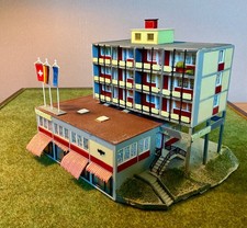 Faller H0 B-928 Modernes Bankgebäude Wohnhaus gebaut AMS vintage