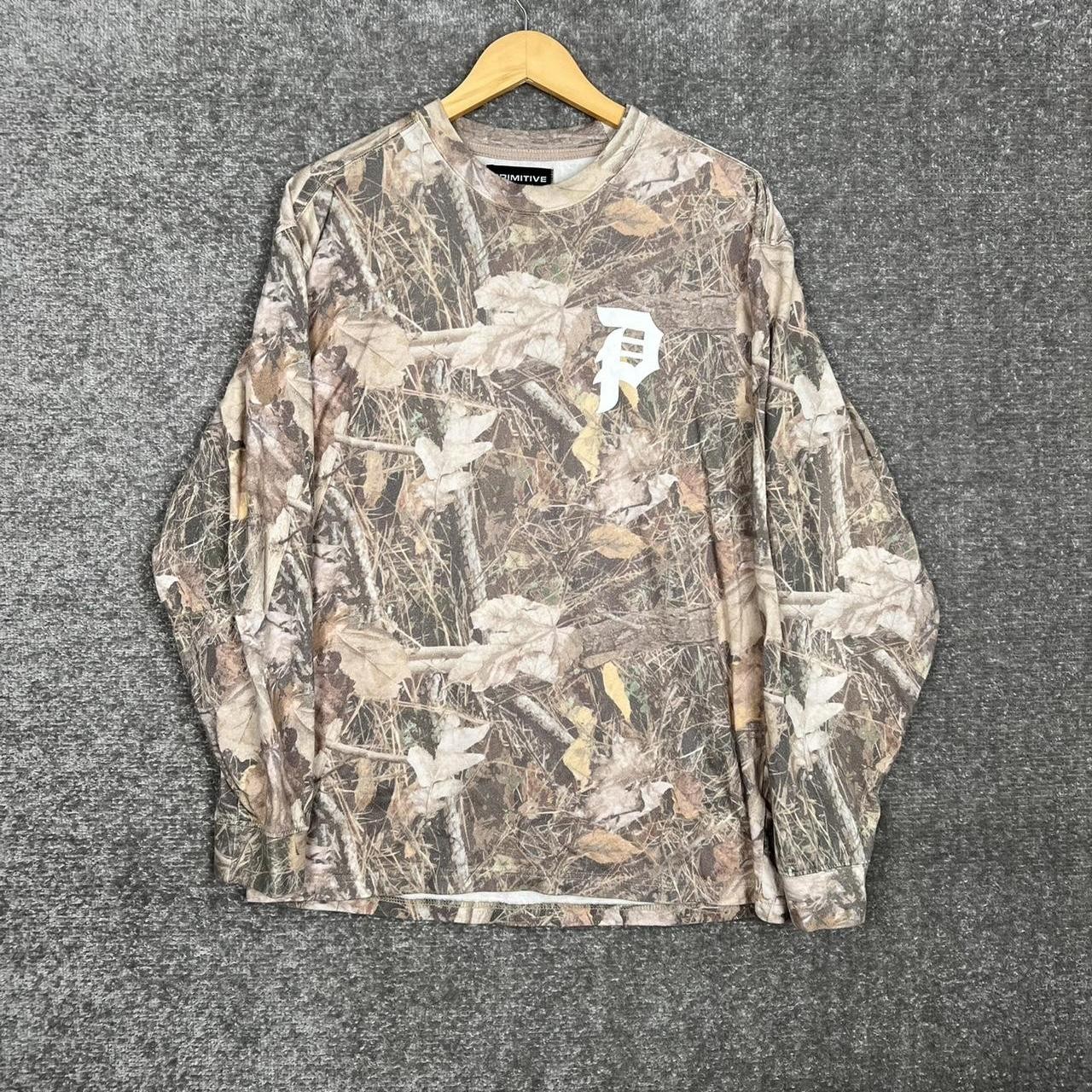 Primitive Skateboarding Men&rsquo;S Real Tree Camo Long Sleeve T-Shirt Size Large