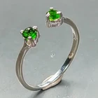 Jewellery Natural Chrome Diopside Ring 925 Sterling Silver Size 5 /R458548