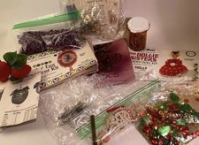 Vintage Craft Supplies and Ephemera Easter Egg Ornament Kit NOT Complete