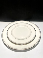 Lenox Pearl Platinum Plates Lot 2 Pcs