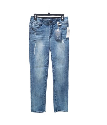 Democracy Jeans Straight Leg Patriot Mid-Rise Ab Solution Mid Blue Vintage 6