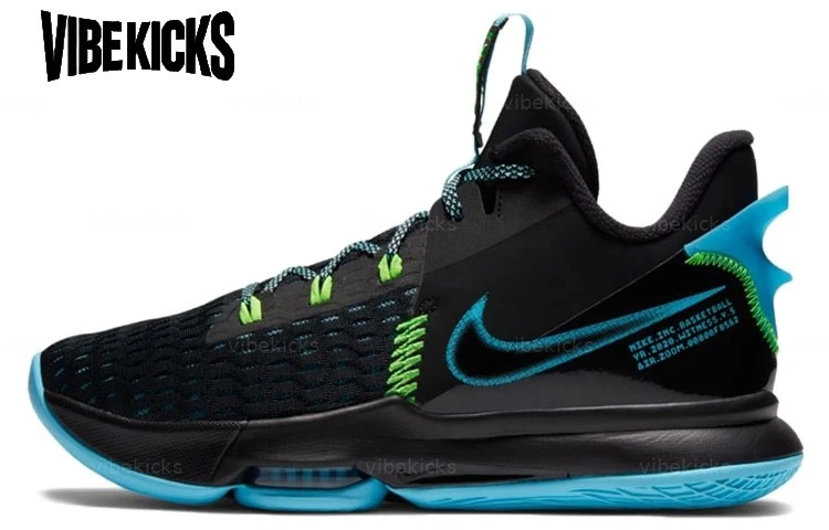 Nike LeBron Witness 5 バスケットボールシューズ Nike LeBron Witness 5 EP Black Light Blue Fury for Sale