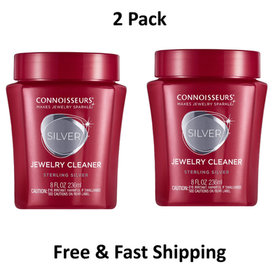 #ad Connoisseurs Silver Jewelry Cleaner Liquid Dip Jewelry Cleaner in Red Jar 2 pk $11.73