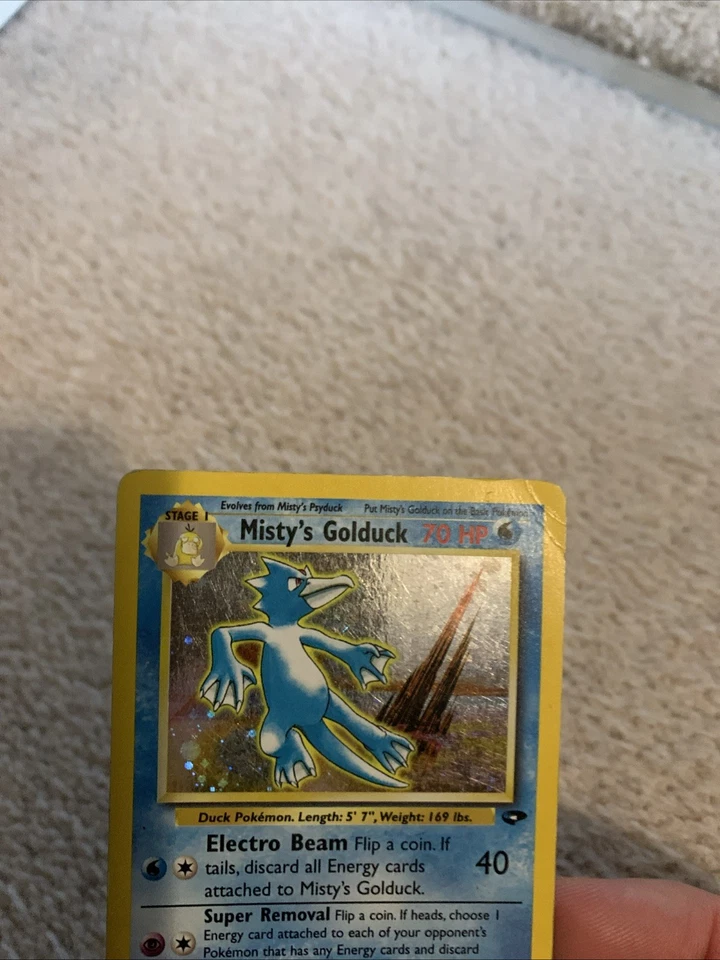 Pokemon Misty’s Golduck 12/132 Holo Rare Gym Challenge TCG Vintage - Image 4 of 4