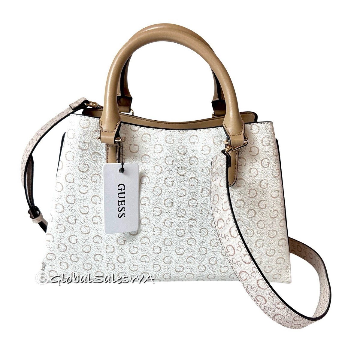 GUESS Geva Borsa A Tracolla Bianca Con Logo – Tre Scomparti E Fondo Rinforzato - 2