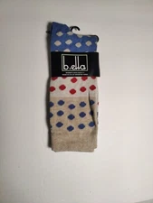 B.ella - Women's socks - red white and blue - Made in USA -Cotton blend**E6**