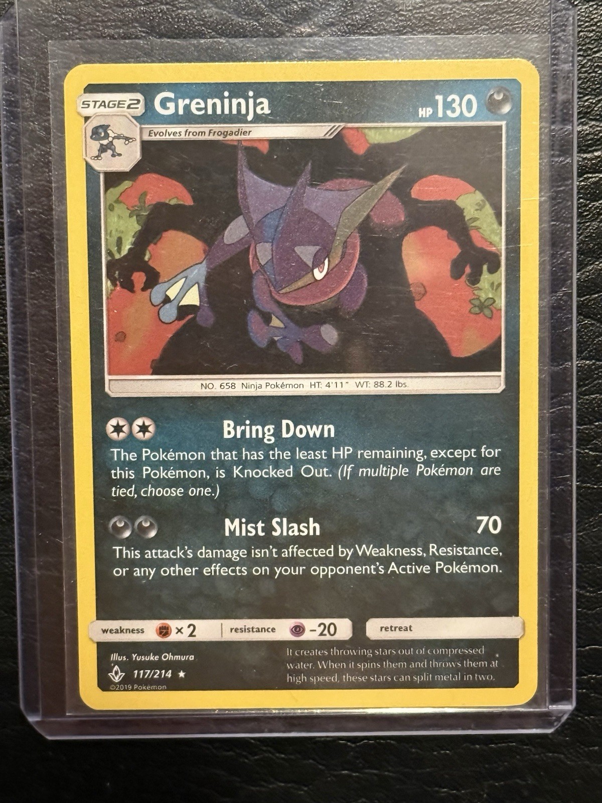 Greninja 117/214 SM Unbroken Bonds Pokemon Holo Rare- NM