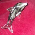 Crystal Glass Dolphin Figurine Paperweight Art Blown Gray Black Decorative 4.25" — photo 8