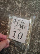 Table Number Holders With Numbers Gold  White New In Package