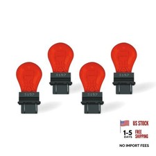 Red Bulbs 3157 - 4 Pack Automotive Replacement For Brake Stop Tail Rear Turn Red Bulbs 3157 - 4 Pack Automotive Replacement For Brake Stop Tail Rear Turn