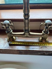 Tre Mercati French Classic Traditional Bridge Sink Mixer Taps - Antique Brass