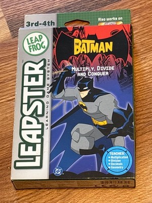 New In Box Leapster Learning System Batman Multiply, Divide, And Conquer