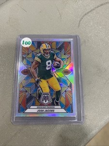 2024 Panini Mosaic Josh Jacobs #SG-5 Stained Glass SSP Case Hit Packers