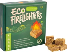 Noirk Eco Fire Starter for Indoor/Outdoor Fires, Fireplace, Grill - 50 Cubes