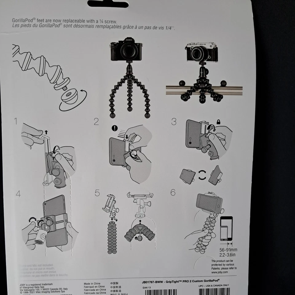 JOBY GripTight PRO 2 Custom GorillaPod - JB01767 - BWW -NEW - Image 4 of 4