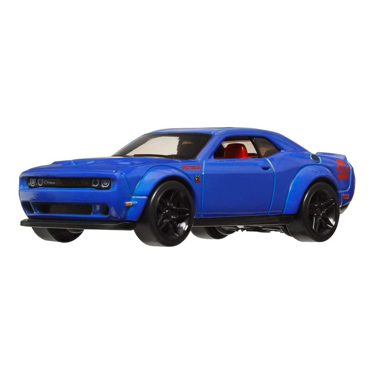 DODGE CHALLENGER R/T SCAT PACK blue HOT WHEELS metal PULL-BACK