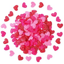 Tatuo 300 Pcs Valentine's Day Felt Hearts Decoration Red, Rose Pink