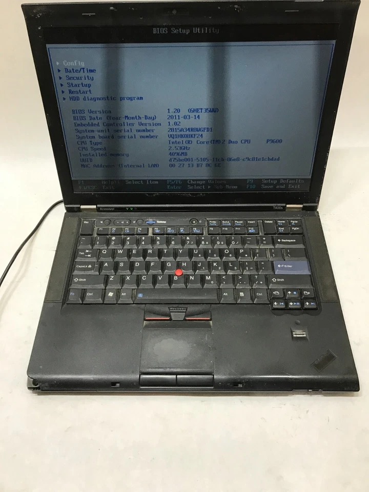 Lenovo ThinkPad T400s 14" Core 2 Duo 4GB RAM NO HDD/OS Missing Components!! - DW - Image 3 of 4