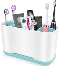 Toothbrush Holder with Anti-Slip,Plastic Detachable for Easy Cleaning Multi-Func