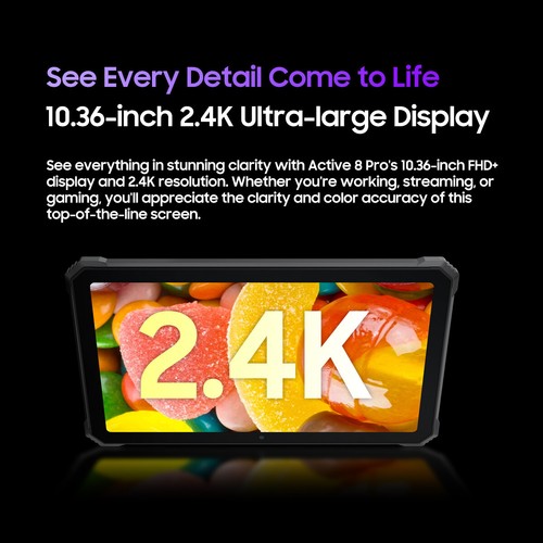 Blackview Android 13 Rugged Tablet PC 22000mAh 10.4 inch 256GB/128GB Octa Core - Picture 7 of 13