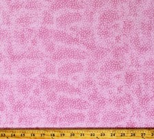 Flannel Polka Dots White on Pink Marbled Cotton Flannel Fabric Print BTY D278.38
