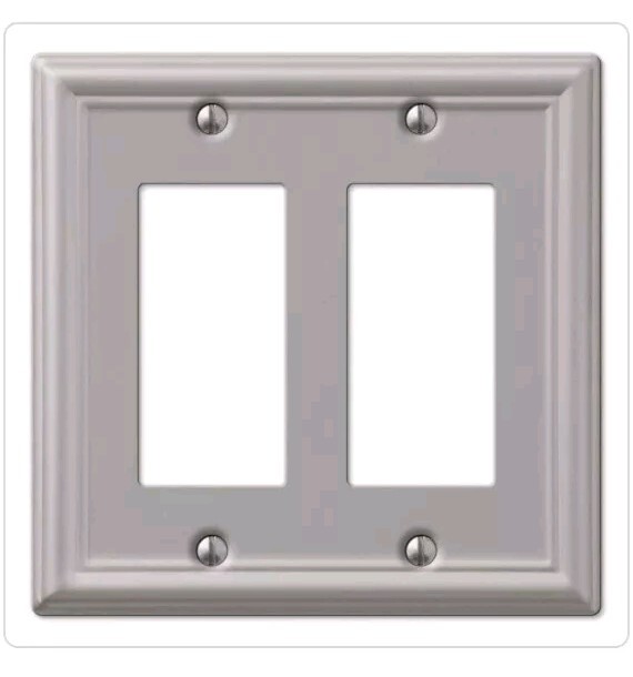 Ascher Nickel Finish 2 Rocker Wall Plate