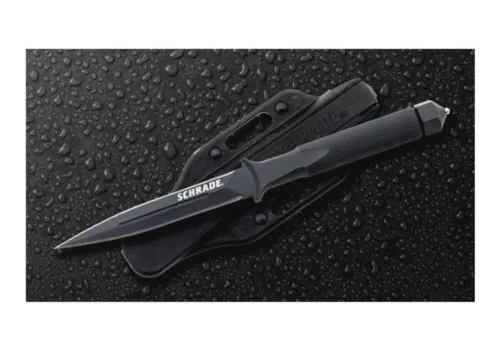 Schrade SCHF21,Solid  One-Piece  Drop Forged Boot  Knife,Hallow Handle Storage.