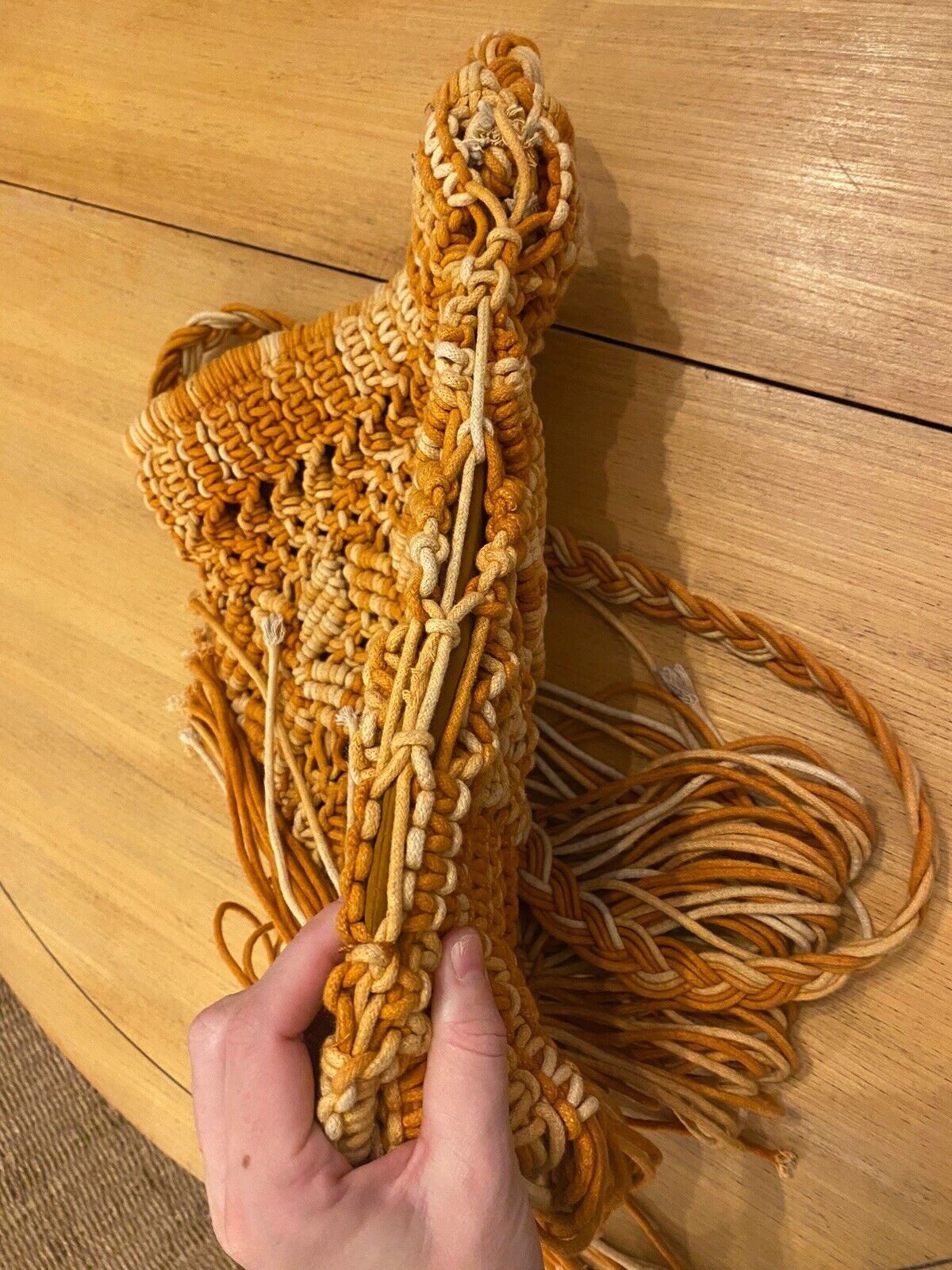 Macchia Di Ruggine Macrame Rope Woven Purse Fring… - image 9