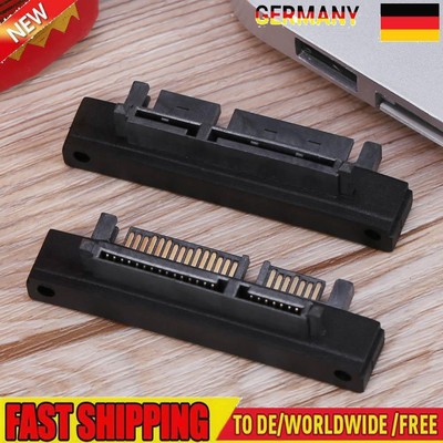 90 Degree 7+15Pin SATA Male to Female Port Adapter Card for SATA HDD SSD