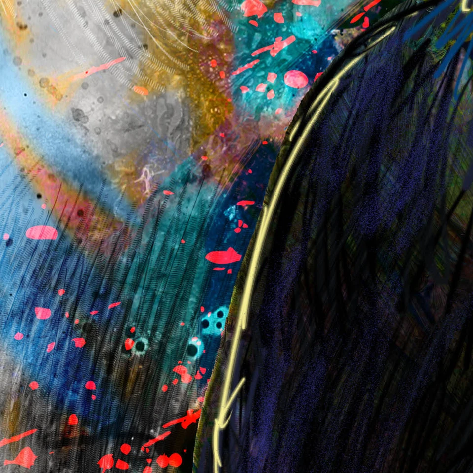 Туканское искусство, красочный холст с птицами, тропическая живопись, тема джунглей, рай - Изображение 4 из 4