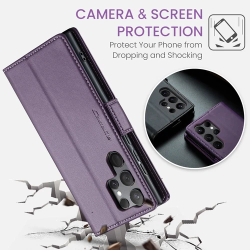 Custodia telefono in pelle PU per Samsung S24 S23 S22 S21 S20 slot scheda supporto pieghevole - Foto 56 di 66