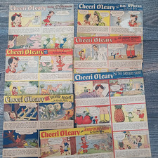 ALL 8 - 1940s Cheeri O'Leary Cereal Box Back Premium Cheerioats General Mills