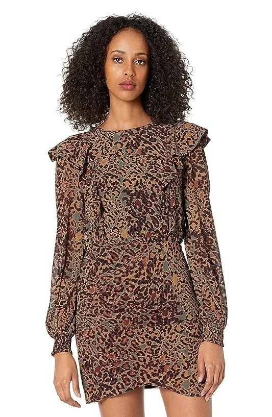 All saints hotsell animal print dress
