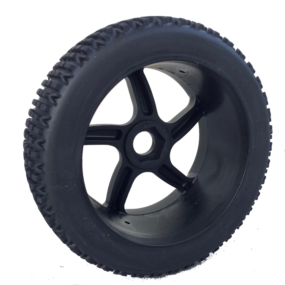 Buggy Reifen Felgen Set 1/8 Virus mit 5-Speichenfelge schwarz 4 Stk partCore - Bild 2 von 3