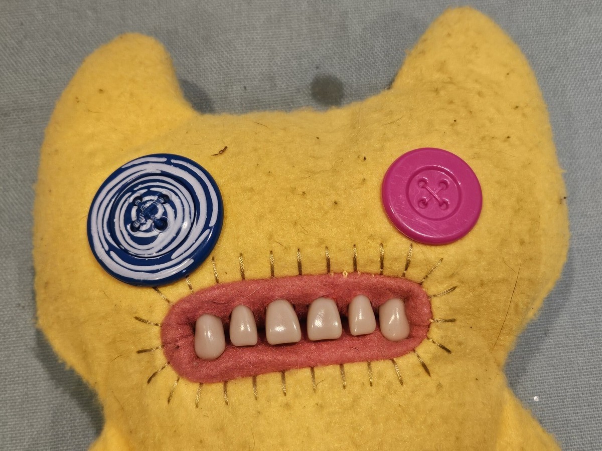 Fuggler Funny Ugly Monster Indecisive Yellow Button Teeth Plush