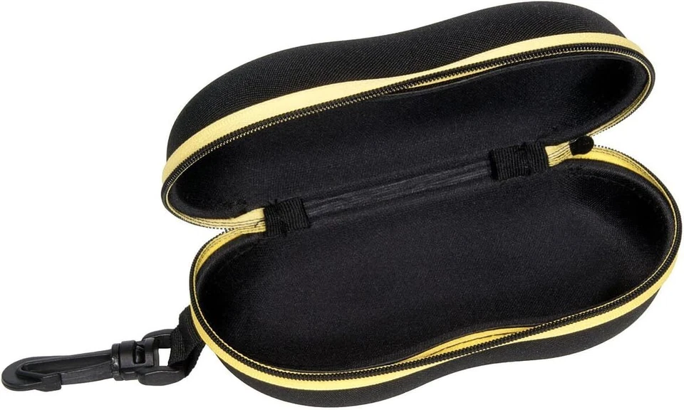 Sporty Semi Hard Sun Sunglass Case w/Safety Hook for Large Frames Soft Interior - Image 4 of 4