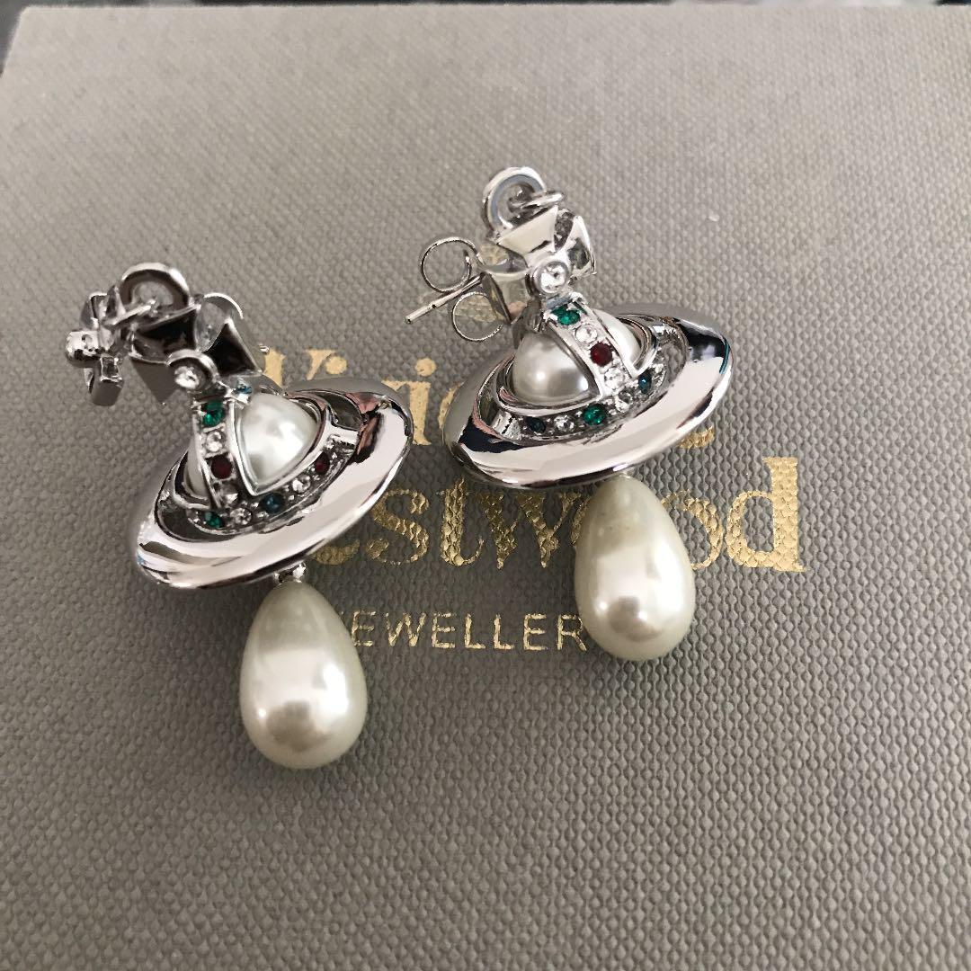 Vivienne Westwood Earrings Pearl Drop Orb Silver No BOX [EJ0112 | eBay