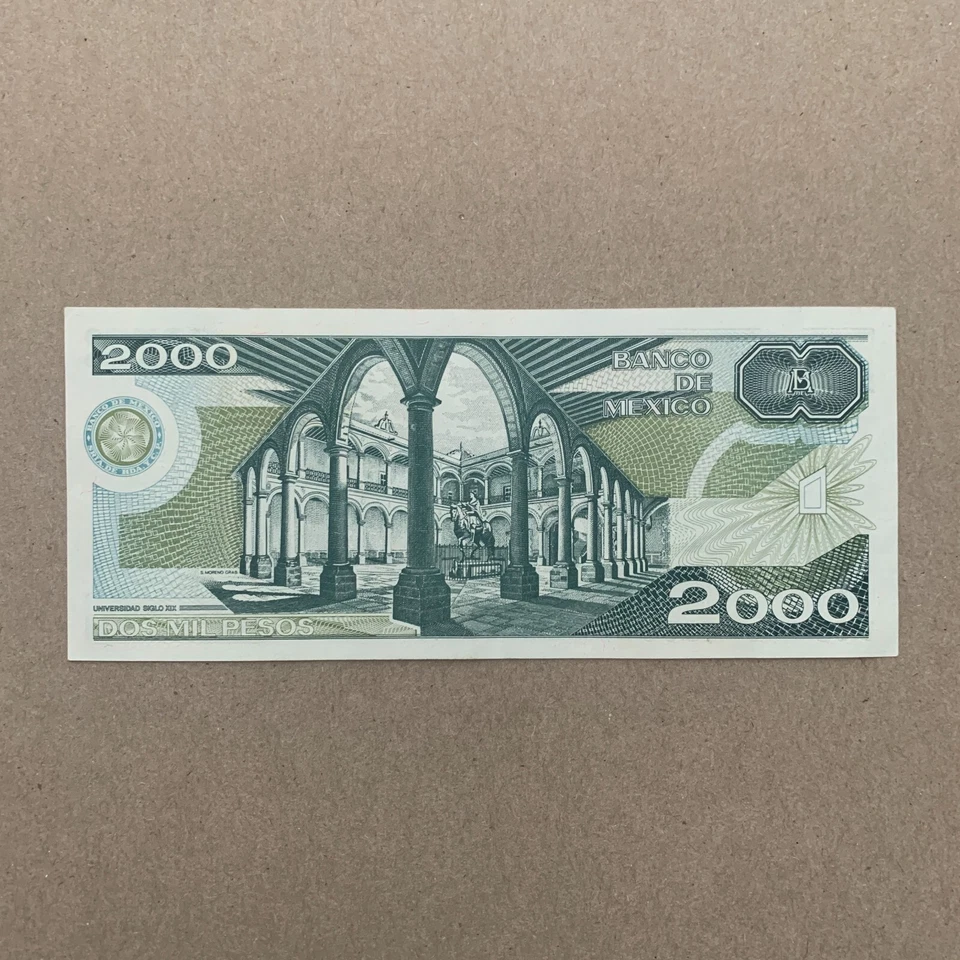 Raro 4ta Firma * 1983 Billete Mexicano 2000 Pesos Moneda México Billete Papel Foto 3 de 4