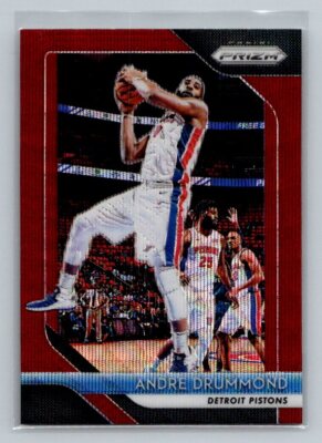 2018-19 Panini Prizm Andre Drummond #182 Prizms Ruby Wave Detroit Pistons