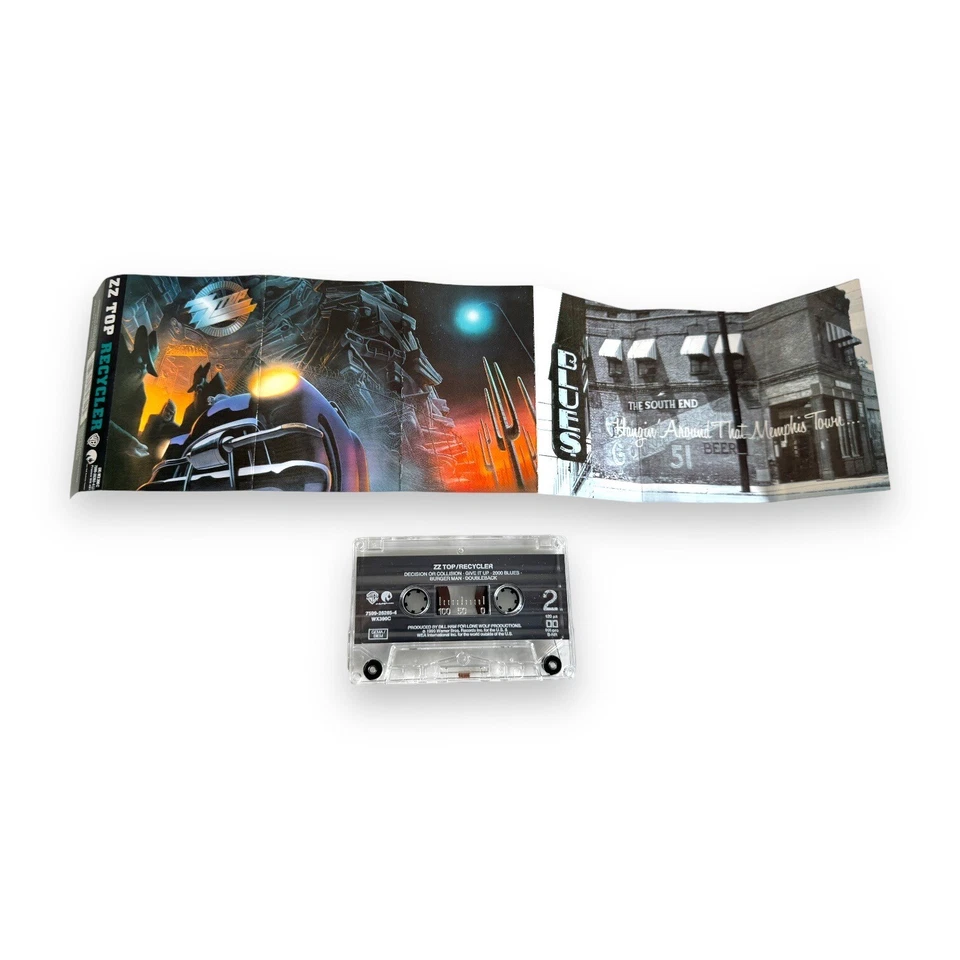 ZZ TOP RECYCLER CASSETTE Warner Bros. 7599-26265-4,WX 390C Blues Rock Pop Tape - Image 3 of 4