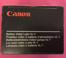 Canon Battery Video Light VL-7 Camcorder Camera Cam D86-0040 NEW