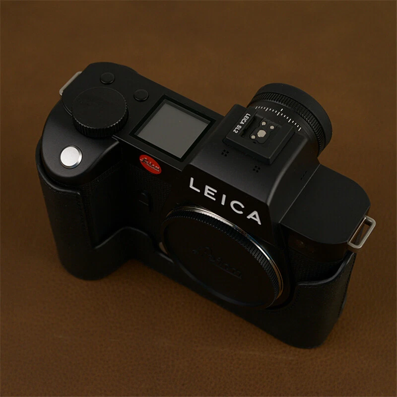 Câmera Leica SL2 meia capa estilo retrô capa de inserção couro genuíno feita à mão nova - Imagem 2 de 4