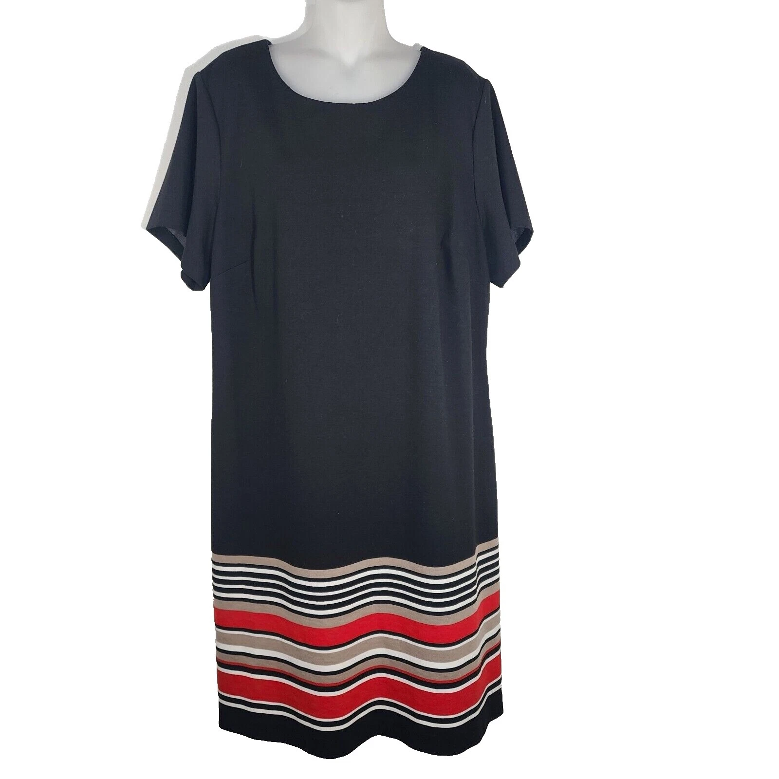 Calvin Klein Shift Striped Plus Size Dresses for Women