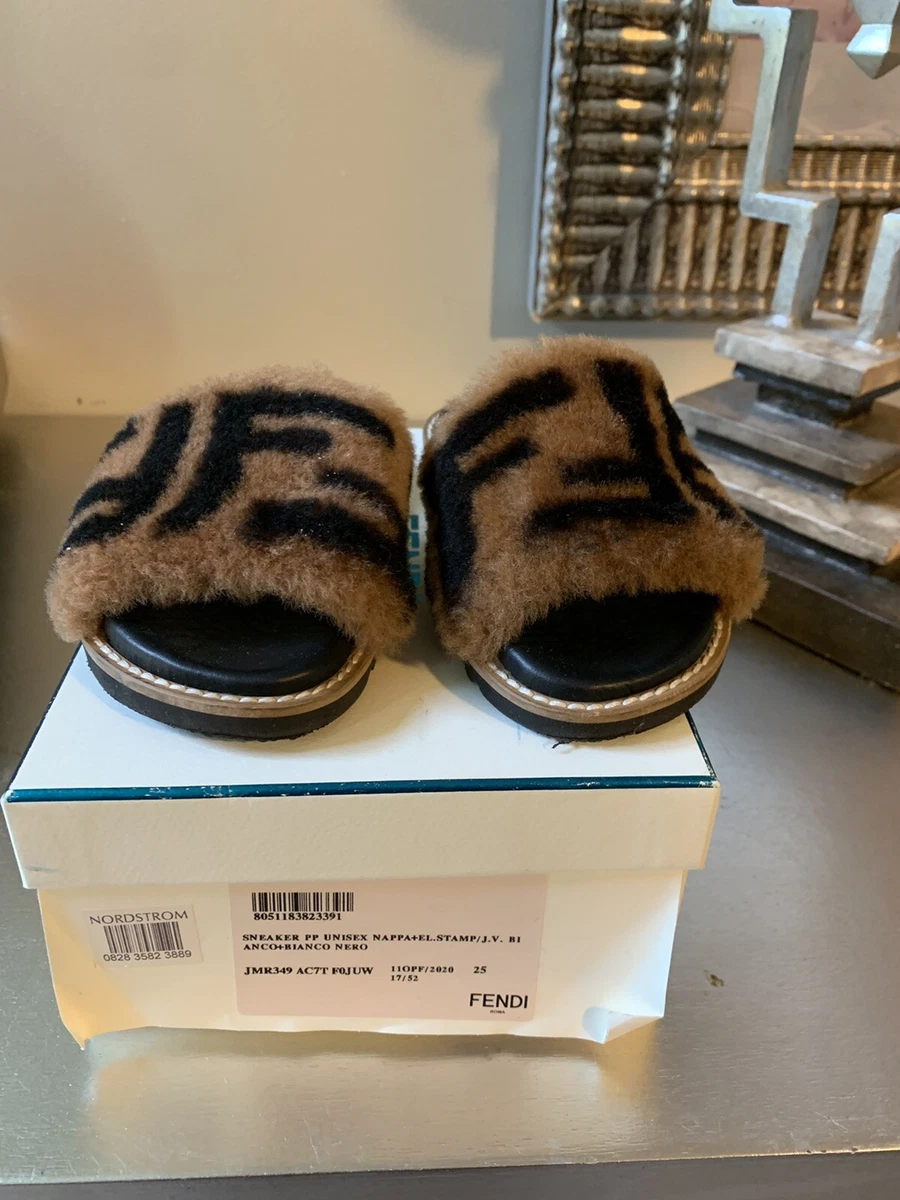 rare Fendi kids girls slides sizes 25 Brown black eBay