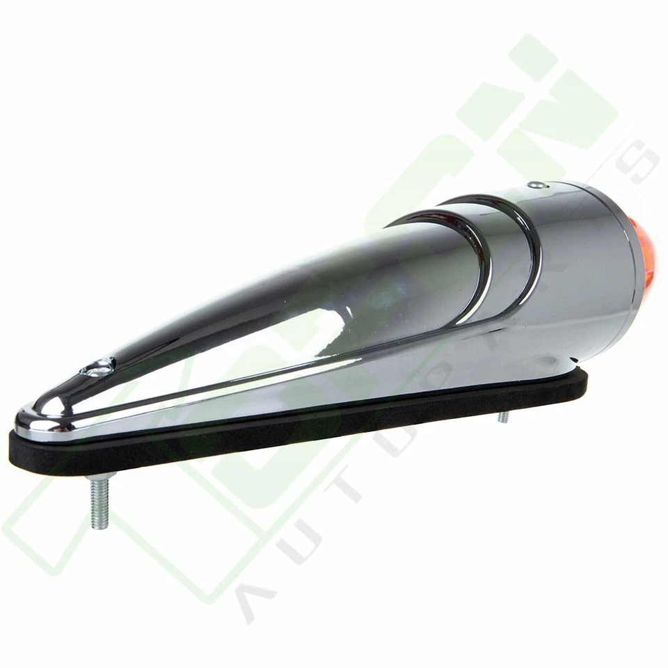 5X Chrome Amber Led Torpedo Upper Cab Marker for Paccar Freightliner Truck van - Image 3 of 4