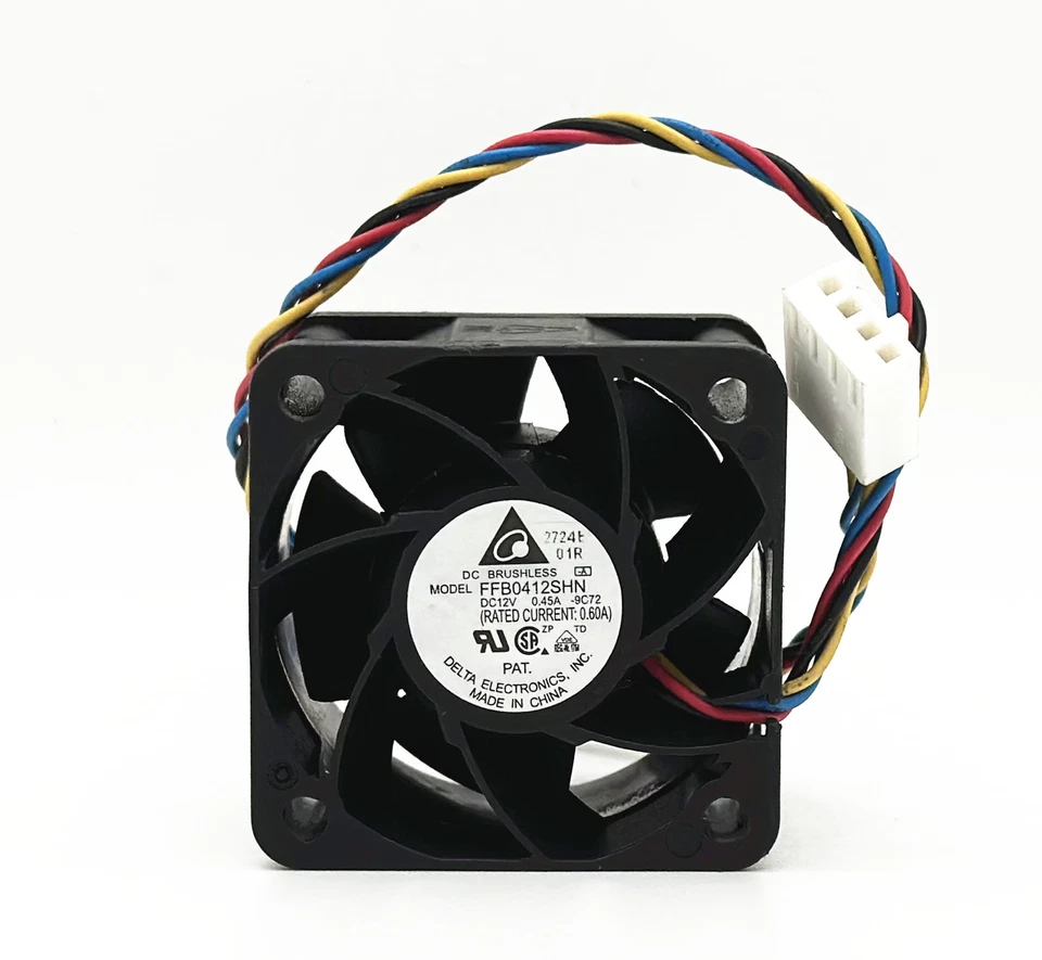 Delta FFB0412SHN 4028 4CM Double Ball Cooling Fan 12V 0.45A 4-Wire PWM - Image 3 of 4