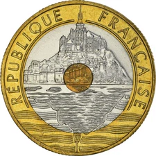 [#183819] Coin, France, Mont Saint Michel, 20 Francs, 1999, Pessac, FDC, MS(65-7