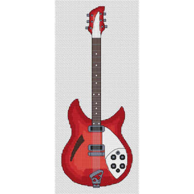 Rickenbacker Gitarre Kreuzstich Design (Kit oder Tabelle)